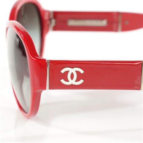 red chanel sunglasses|authentic chanel red sunglasses.